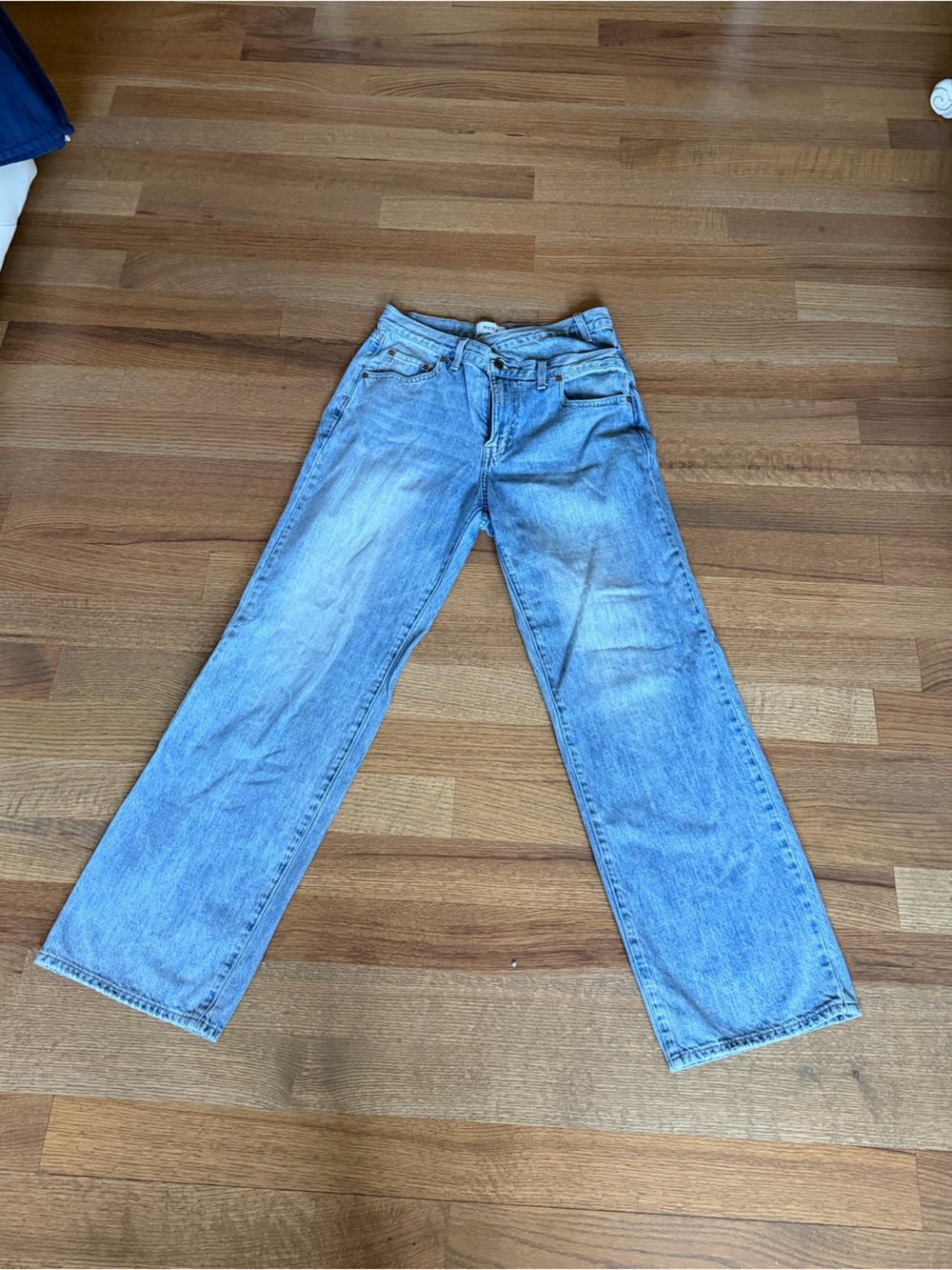 Classic Light Blue Asymmetrical Jeans